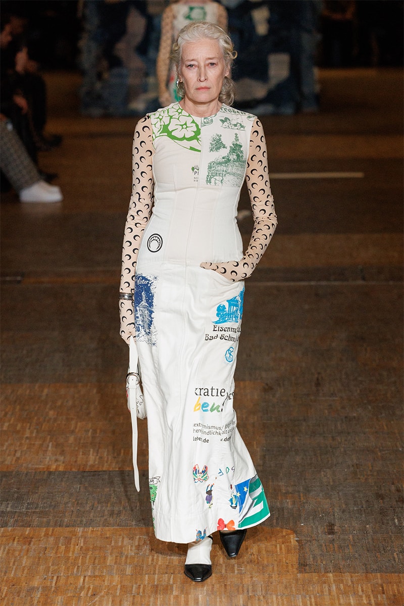 Marine Serre FW23 "Rising Shelter" Paris Fashion Week moon symbol optimism dystopian future noaj cyrus grande halle de la villette