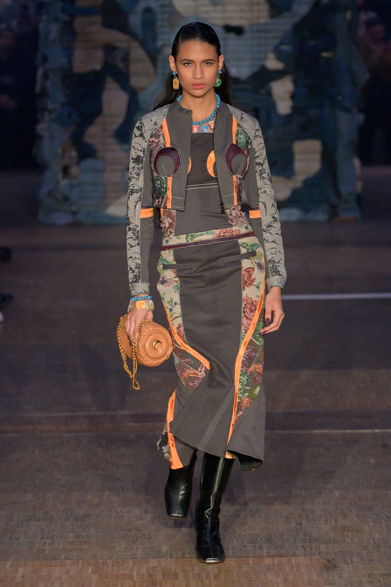 Marine Serre FW23 "Rising Shelter" Paris Fashion Week moon symbol optimism dystopian future noaj cyrus grande halle de la villette