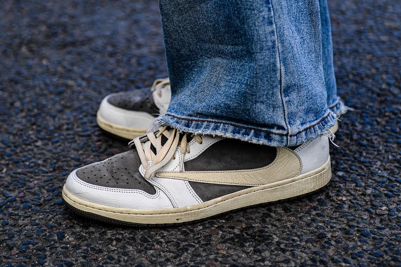 Biggest Street Style Footwear Trends at Men's Paris Fashion Week FW23 sacai nike adidas samba ebay travis scott jacquemus pleasures doc martin loafers nike sb dunk sacai vaporwaffle blazer salomon asics