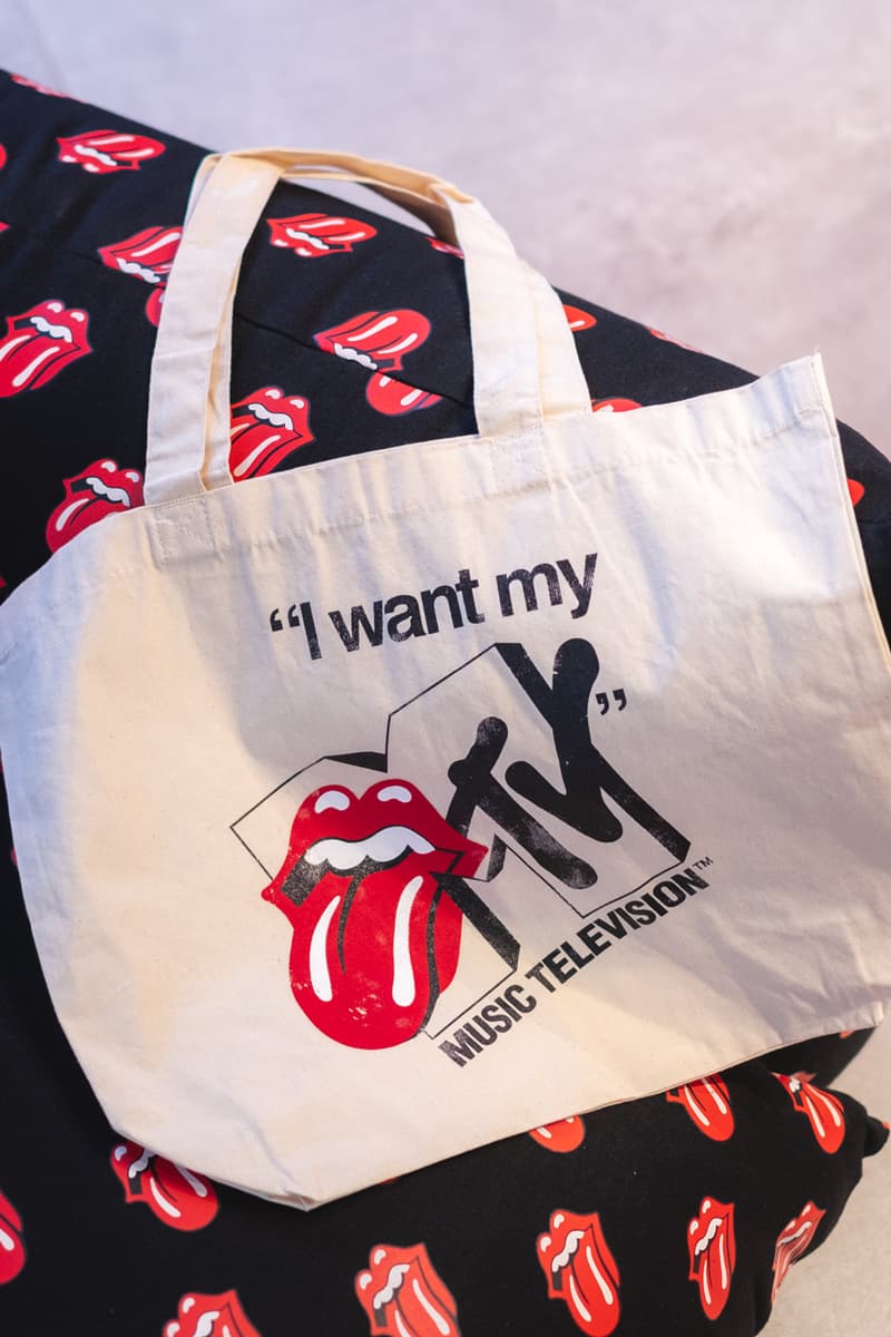 The Rolling Stones MTV Clothing Collaboration T-shirt Tote Bag Hoodie Music Mick Jagger No.9 Carnaby Street London UK Rock and Roll