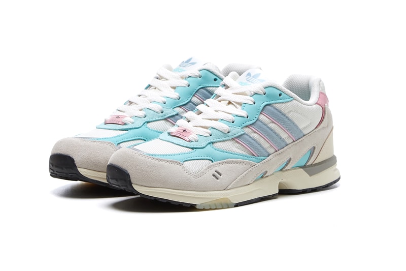 adidas Originals Torsion Super Sneaker White White/Black Aqua Footwear Trainers Three Stripe Fashion Sneakers 