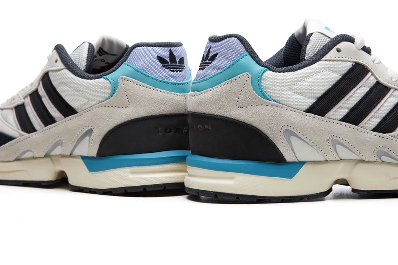 adidas Originals Torsion Super Sneaker White White/Black Aqua Footwear Trainers Three Stripe Fashion Sneakers 