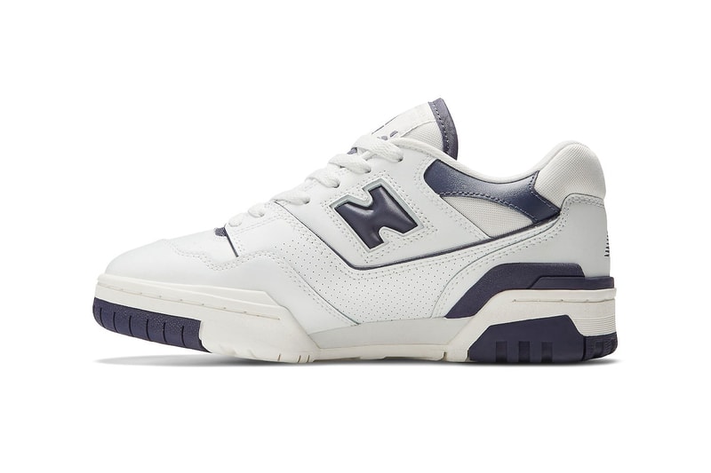 New Balance 550 "Dark Mercury" Release Info BBW550BA basketball low tops shoes sneakers white leather perforations nb550 retro