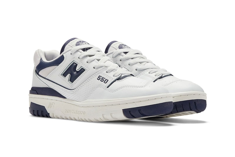 New Balance 550 "Dark Mercury" Release Info BBW550BA basketball low tops shoes sneakers white leather perforations nb550 retro