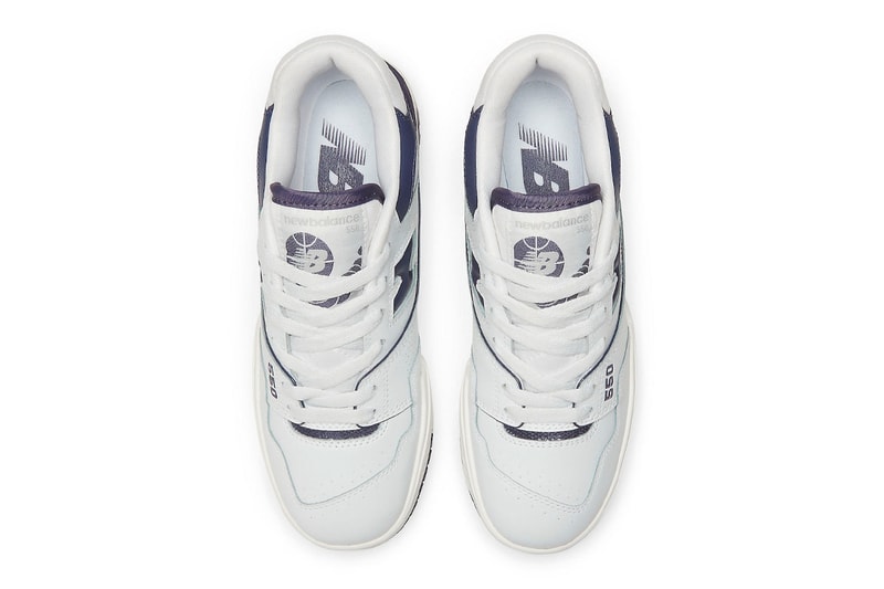 New Balance 550 "Dark Mercury" Release Info BBW550BA basketball low tops shoes sneakers white leather perforations nb550 retro