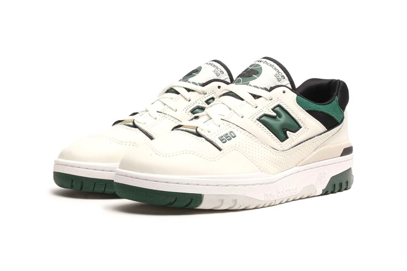 New Balance 550 NB pine green white black suede bb550vtc release info date price