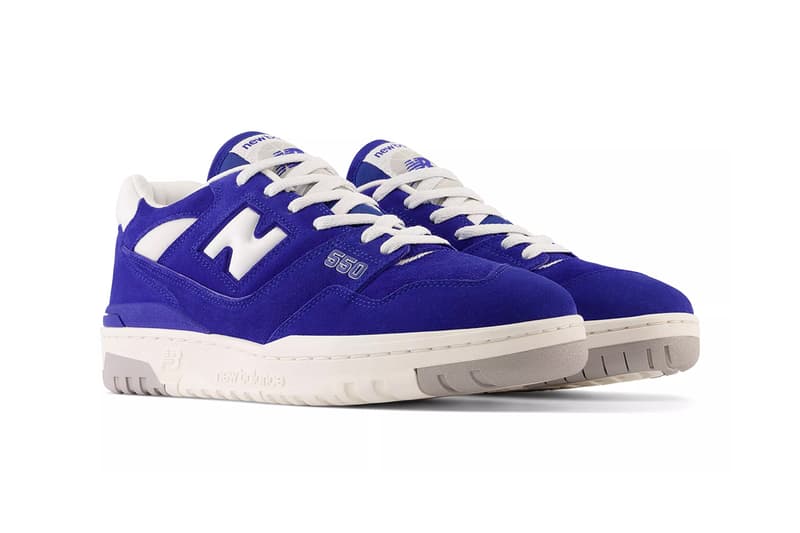 New Balance 550 Arrives in the USA-Inspired Tri-Color "Suede Pack" team red BB550VND concrete BB550VNB royal blue BB550VNA basketball low tops shoes sneakers nbs