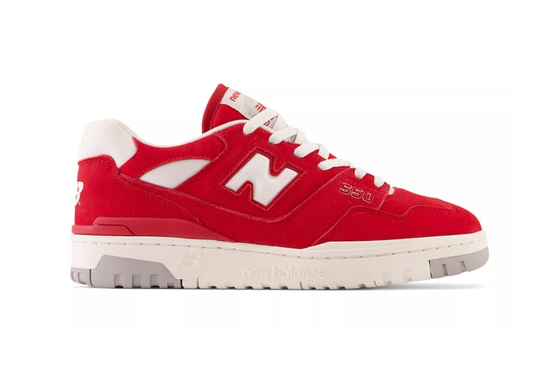 New Balance 550 Arrives in the USA-Inspired Tri-Color "Suede Pack" team red BB550VND concrete BB550VNB royal blue BB550VNA basketball low tops shoes sneakers nbs