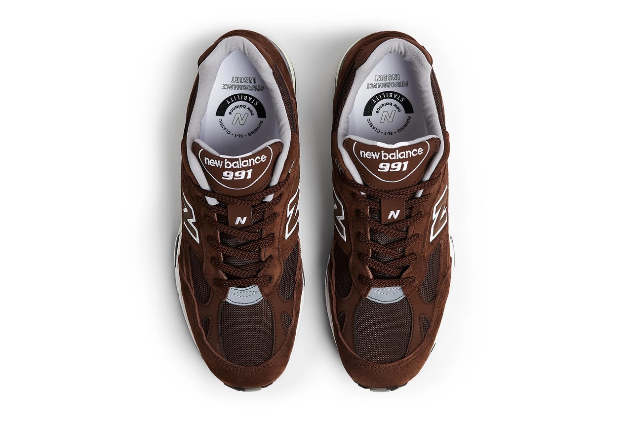 New Balance 991 Made in UK Sneaker Trainer Footwear Shoes Flimby Brown Mocha Off White Fashion Style England NB 