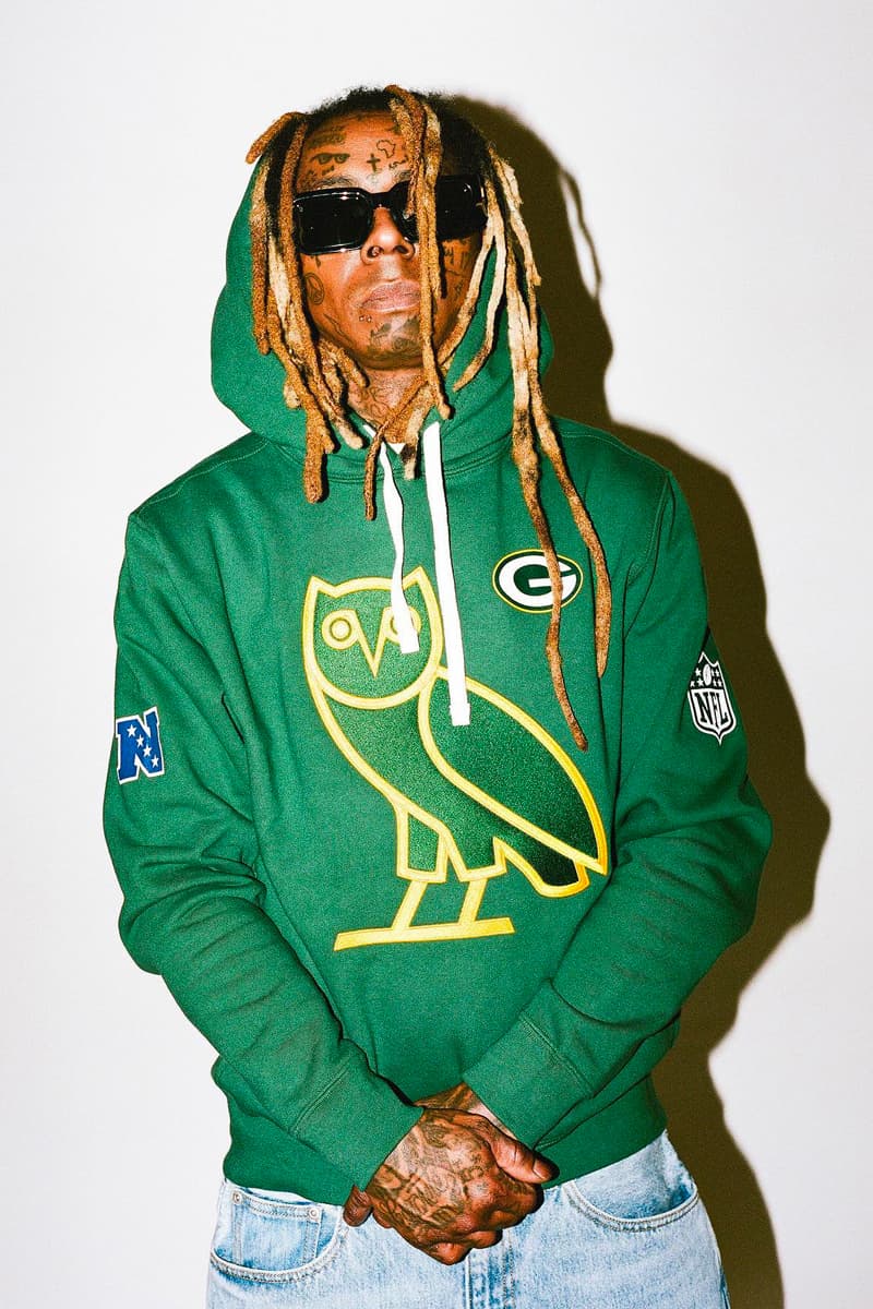 NFL National Football League Octobers Very Own OVO lil wayne green bay packers benny the butcher buffalo bills owl Drake capsulel collection release info date price