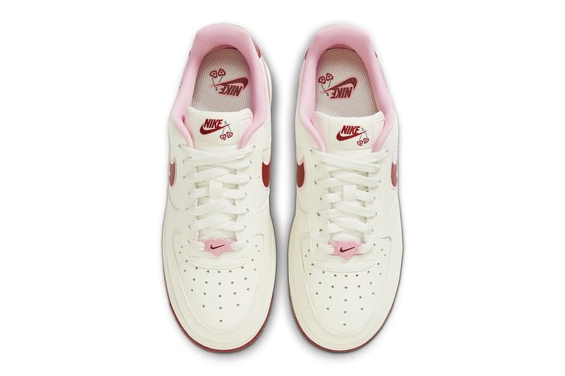 Nike Air Force 1 Low Valentines day 2023 heart shaped cherry  heartpink red dot i release info date price 