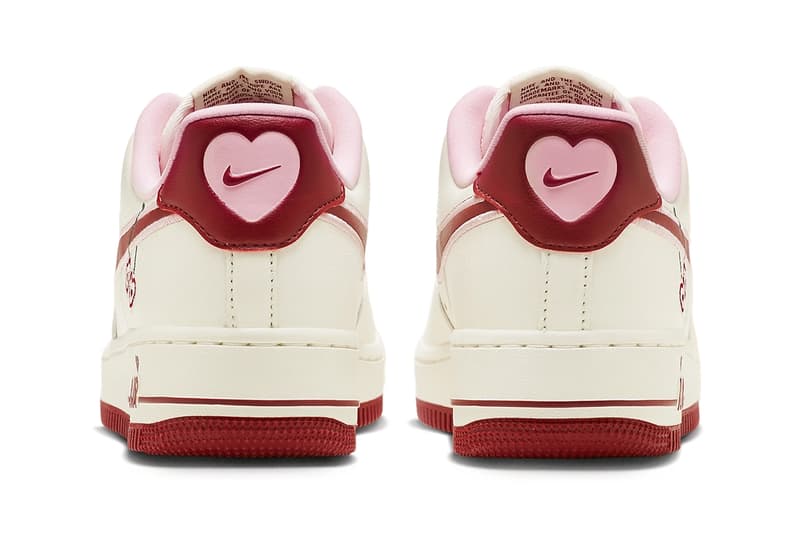 Nike Air Force 1 Low Valentines day 2023 heart shaped cherry  heartpink red dot i release info date price 