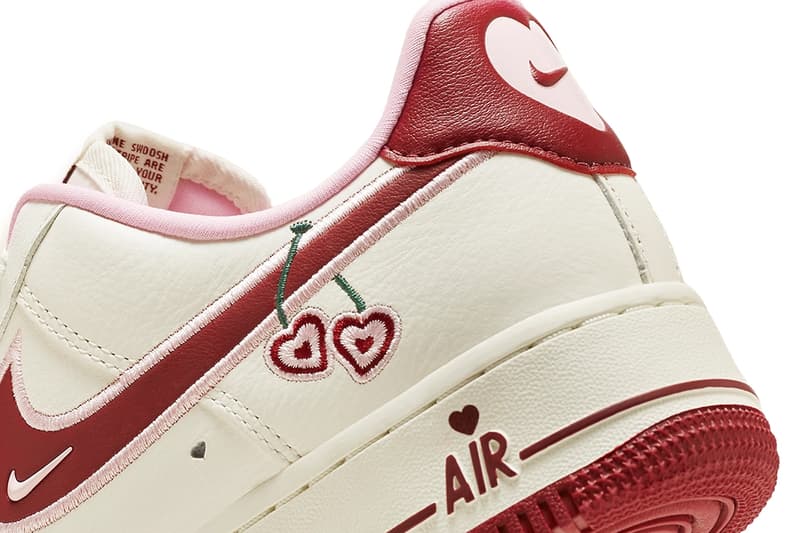 Nike Air Force 1 Low Valentines day 2023 heart shaped cherry  heartpink red dot i release info date price 