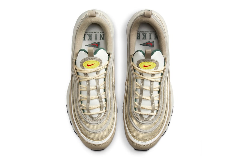 Nike Air Max 97 "Khaki" Joins the Athletic Company Collection FD0357-247 Khaki/Picante Red-Sesame-Sail
