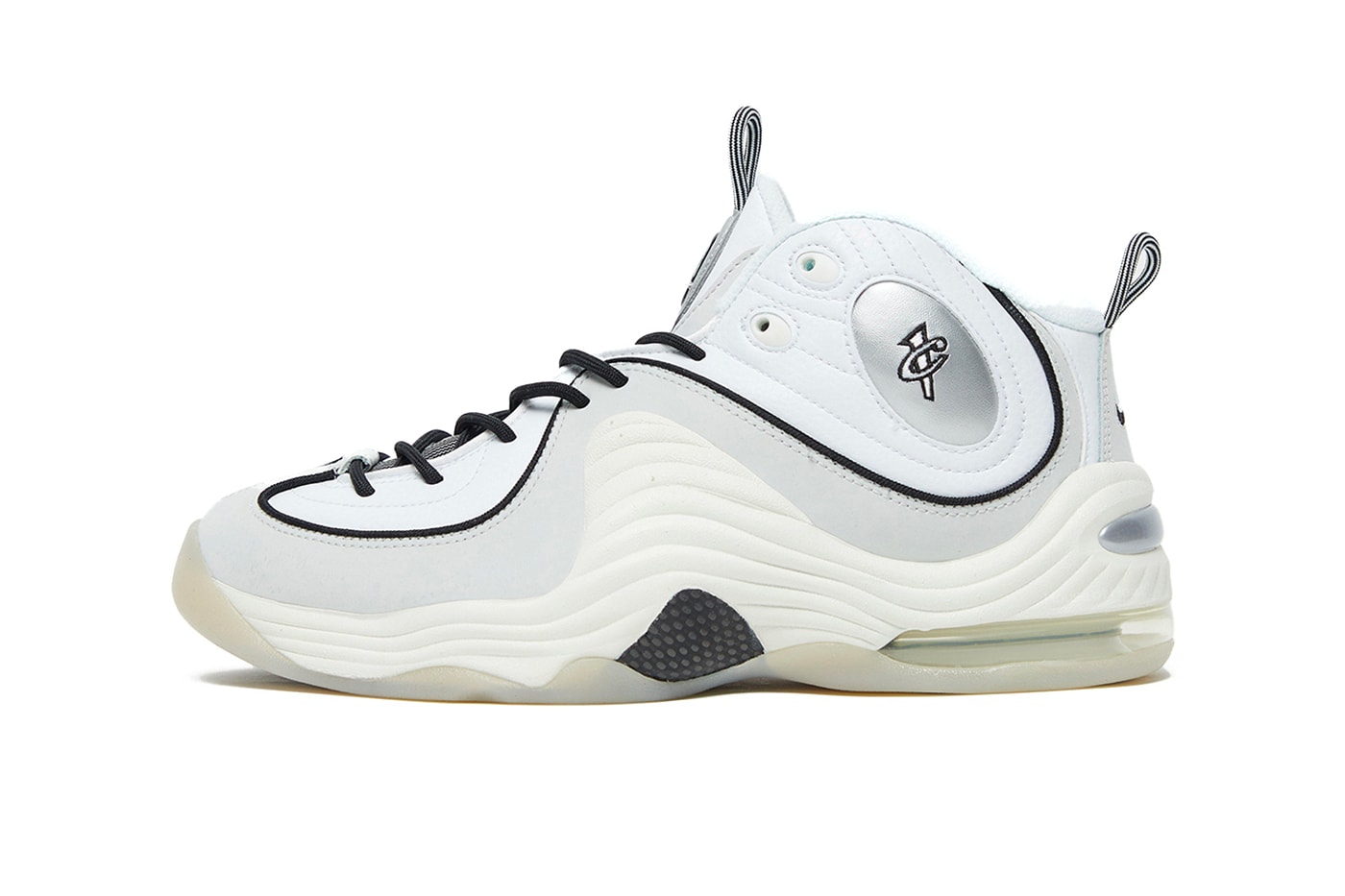 Nike Air Max Penny 2 emb first look white leather black chrome release info date price