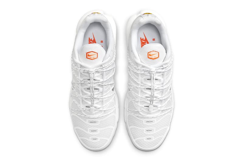 Nike Air Max Plus Adds the Toggle Lacing to Crisp, White Iteration shoe running shoes drake tour drake aubrey and the migos tour stage use shoes 