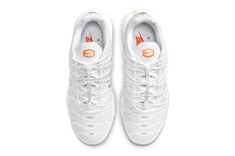 Nike Air Max Plus Adds the Toggle Lacing to Crisp, White Iteration shoe running shoes drake tour drake aubrey and the migos tour stage use shoes 
