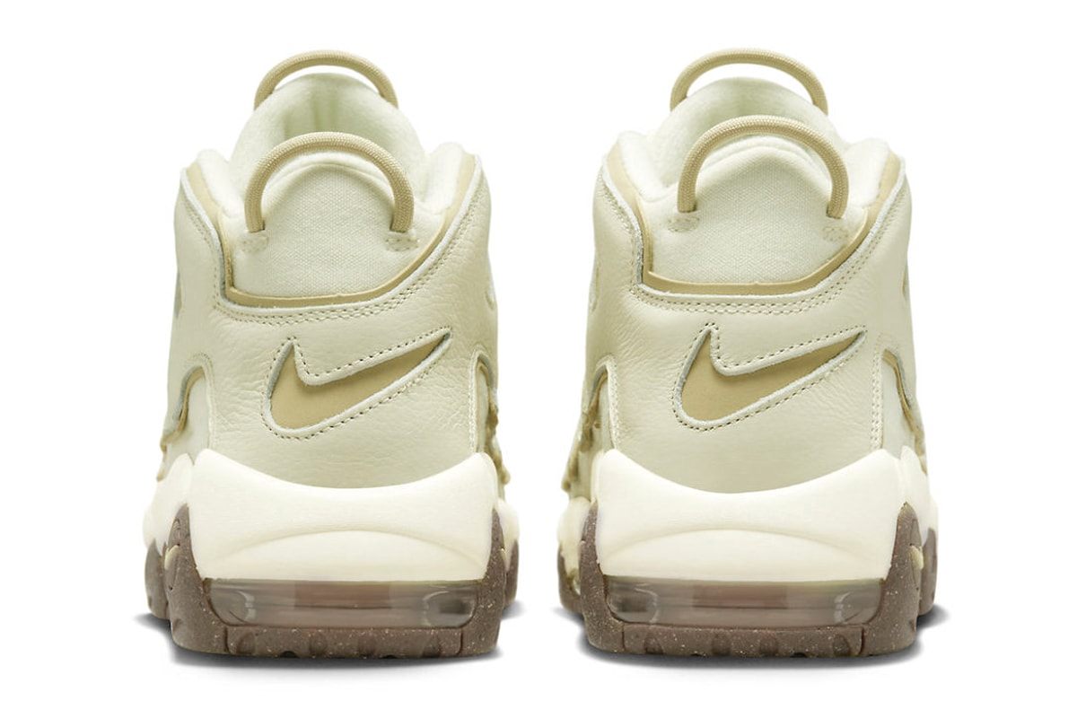 Nike Air More Uptempo "Coconut Milk" DV7230-100 Release Info swoosh high tops basketball shoes coconut milk team gold 