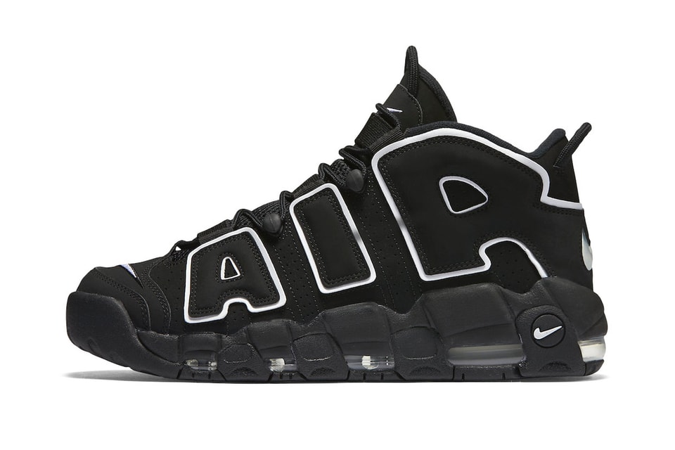 Nike more uptempo black white Clearance
