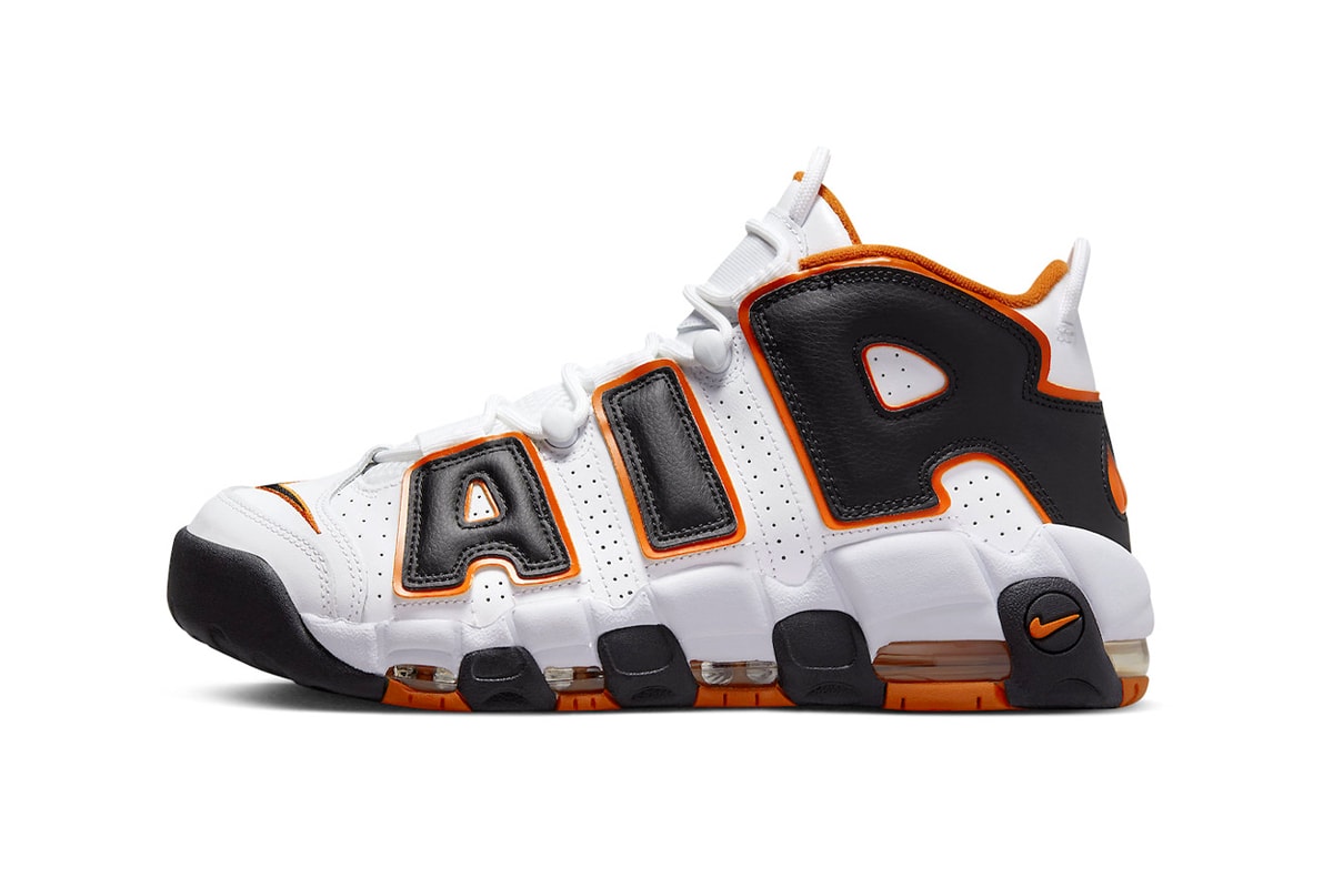 Official Look at the Nike Air More Uptempo "Starfish" FJ4416-100 release info black orange basketball scottie pippen shoes sneakers high tops