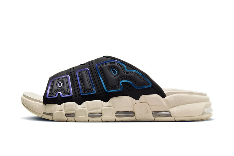 Nike Air More Uptempo Slide Surfaces in Blue Gradient