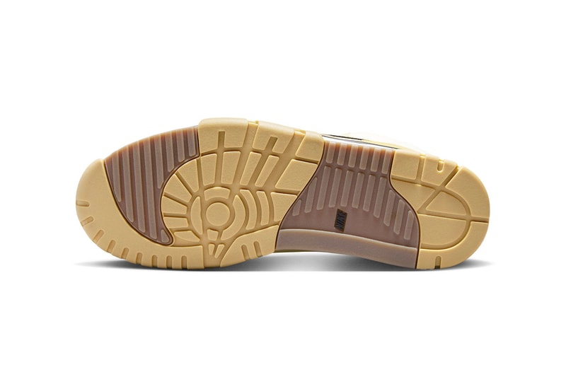 Official Look at the Nike Air Trainer 1 "Coconut Milk" DV7201-100 Black-Team Gold-Sail release info swoosh