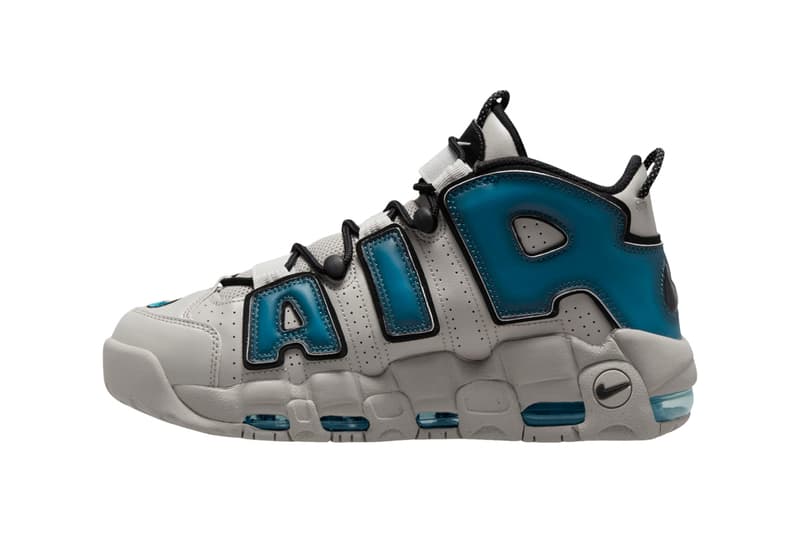 Nike Air More Uptempo Surfaces in "Industrial Blue" FD5573-001 2023 release info white bone leather shoes sneakers basketball high tops scottie pippen