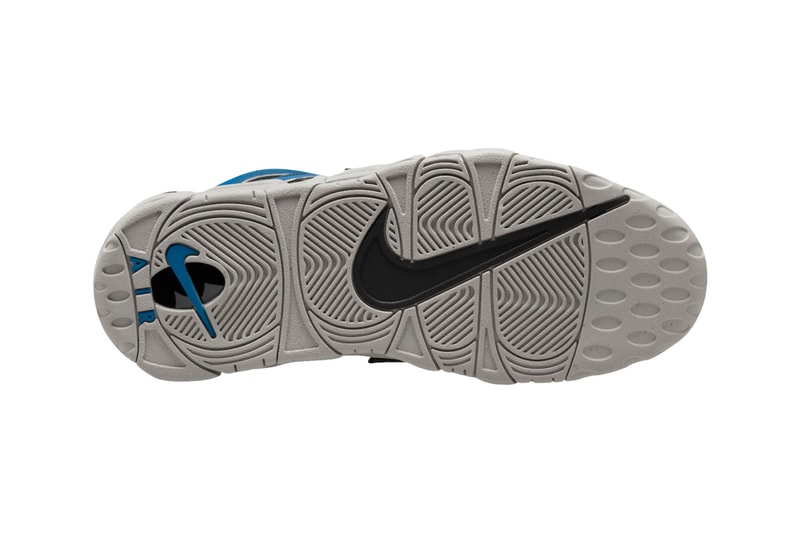 Nike Air More Uptempo Surfaces in "Industrial Blue" FD5573-001 2023 release info white bone leather shoes sneakers basketball high tops scottie pippen