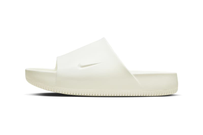 Nike Calm Slide adidas yeezy slide ribbed swoosh release info date price