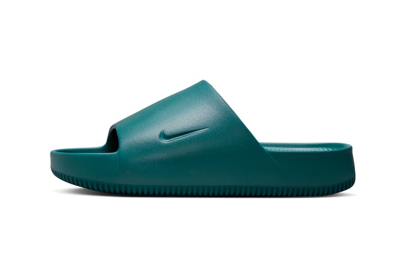 Nike Calm Slide adidas yeezy slide ribbed swoosh release info date price