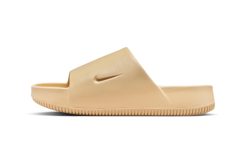 Nike Calm Slide adidas yeezy slide ribbed swoosh release info date price