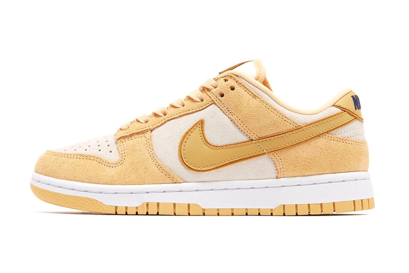 Take a First Look at the Nike Dunk Low “Gold Suede”