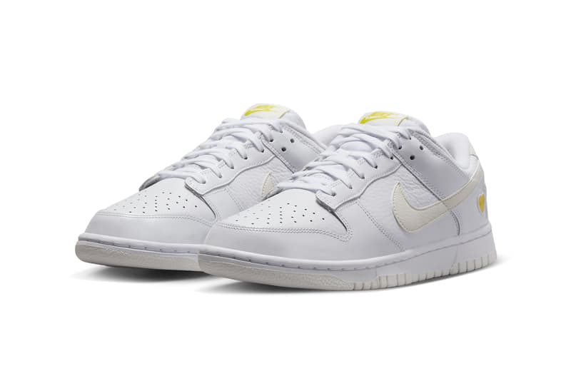 nike sportswear dunk low yellow heart white fd0803 100 official release date info photos price store list buying guide