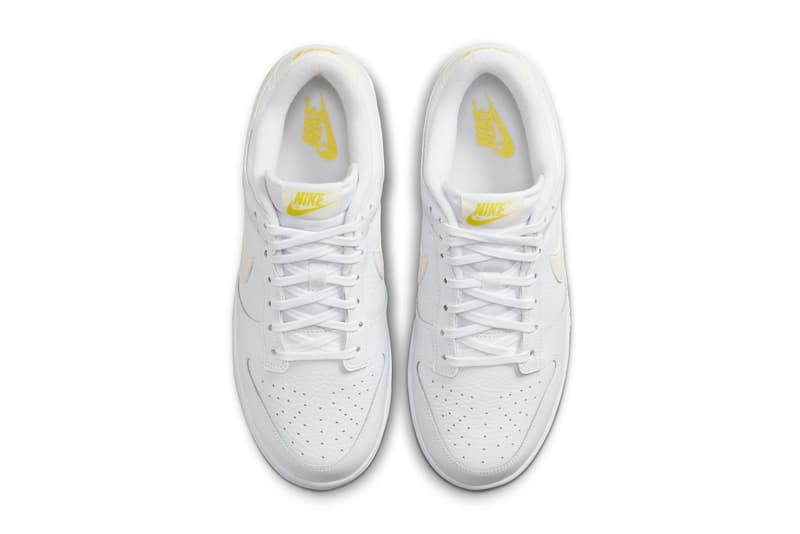 nike sportswear dunk low yellow heart white fd0803 100 official release date info photos price store list buying guide