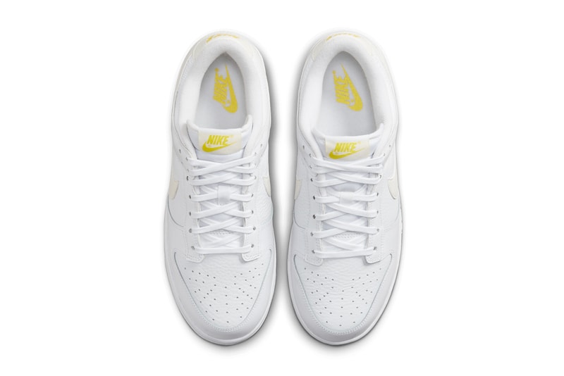 nike sportswear dunk low yellow heart white fd0803 100 official release date info photos price store list buying guide