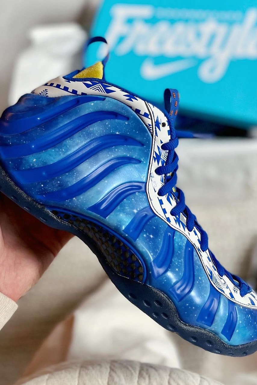 nike foamposite one doernbecher coley miller blue photos release date info store list buying guide photos price 