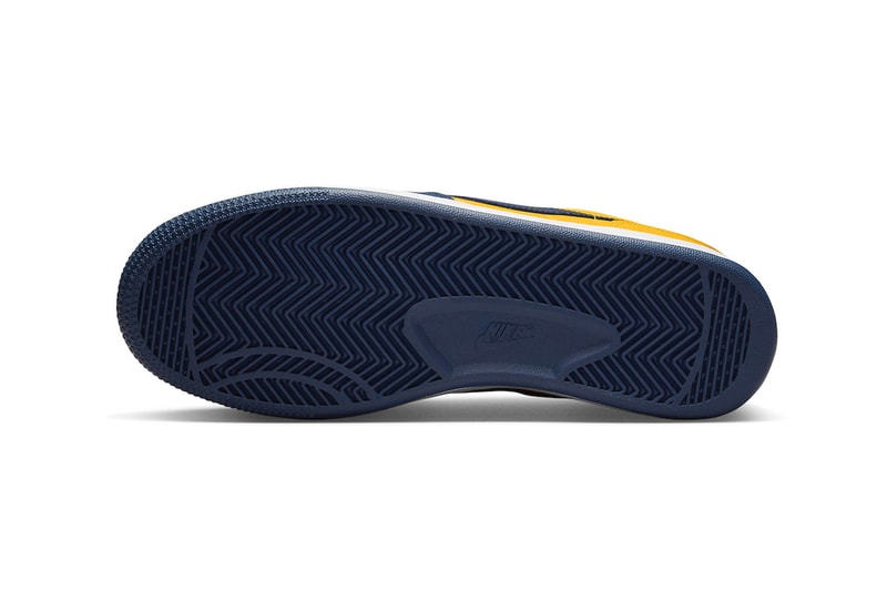 Official Look at the Nike Terminator Low "Michigan" FJ4206-700 University Gold/Navy-White swoosh low tops 