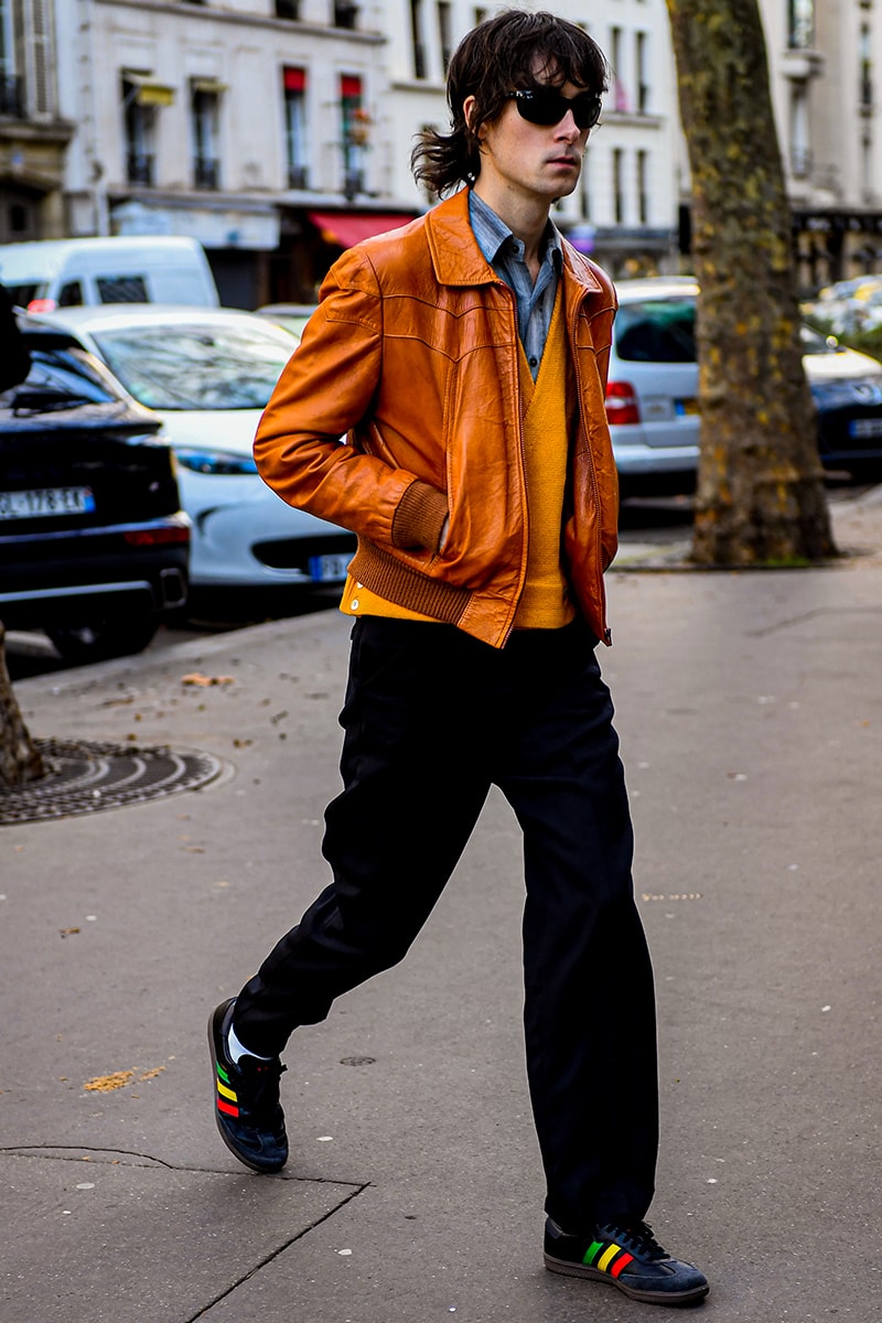Men's Paris Fashion Week FW23 Street Style Looks loewe louis vuitton kidsuper dior france fall winter 2023 sneakers nike pusha t j balvin jimin jm bts layering