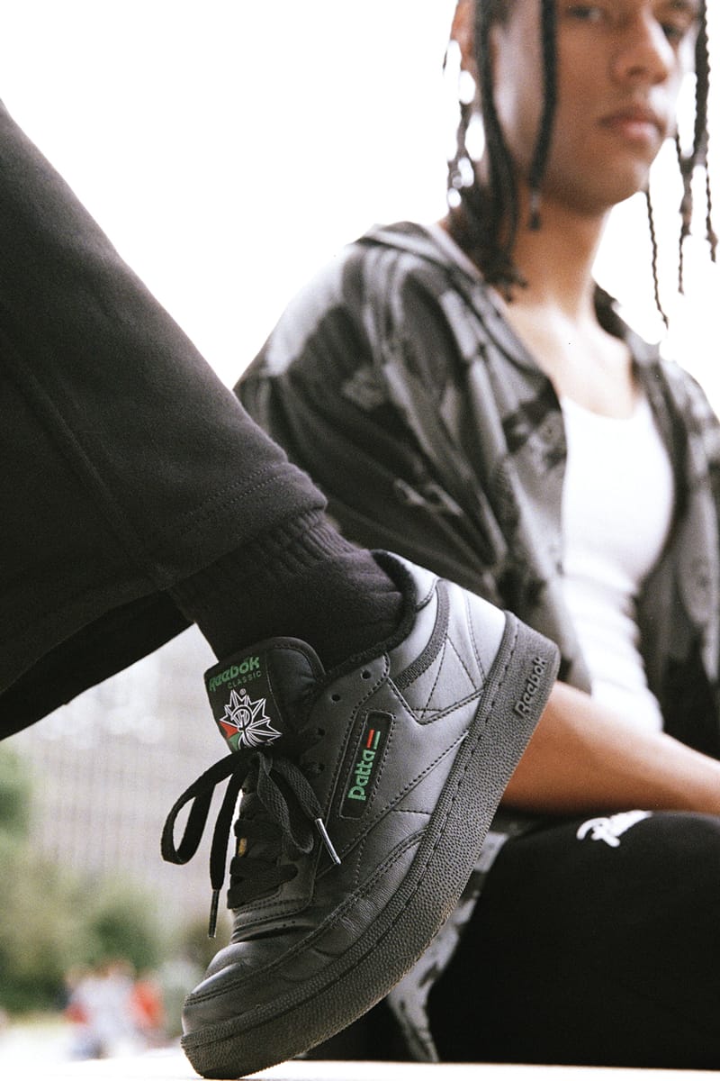 patta reebok black