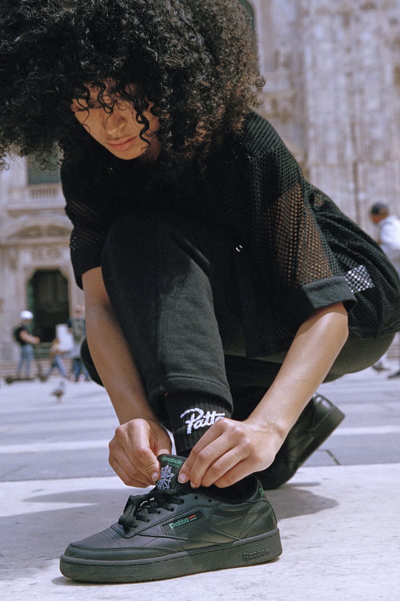 patta reebok black