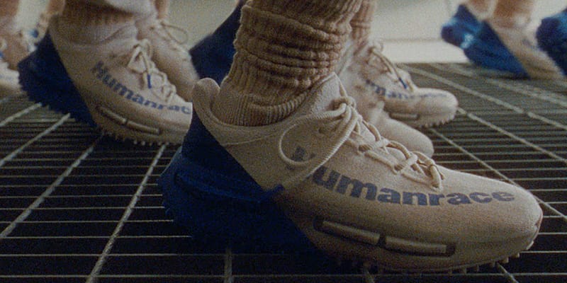 human race shoes on feet