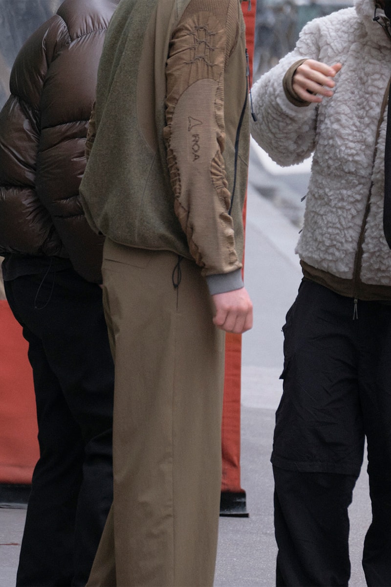 ROA Hiking Fall Winter 2023 Collection FW23 Outerwear Fashion Gilet Knitwear Footwear Chelsea Boots Hiking Outdoors Camping
