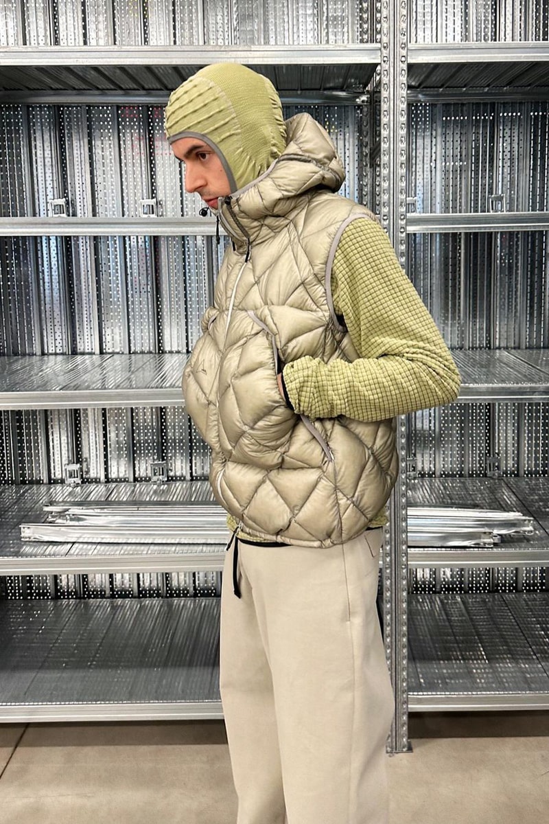 ROA Hiking Fall Winter 2023 Camping Hiking Outdoors Exploration Paris Fashion Week Military Boots Gilet Trench Coat Khaki