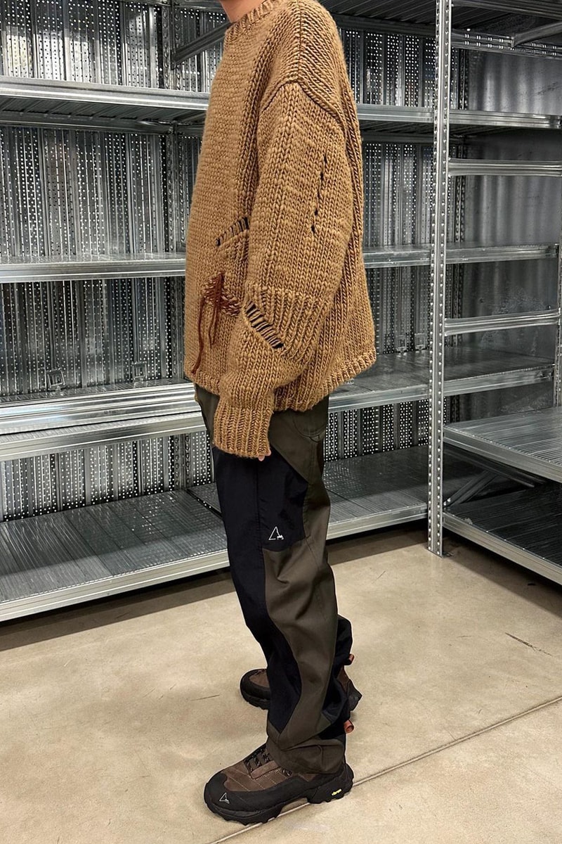 ROA Hiking Fall Winter 2023 Camping Hiking Outdoors Exploration Paris Fashion Week Military Boots Gilet Trench Coat Khaki