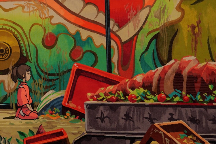 Scene from 'Spirited Away' Transformed into Intricate Tapestry
