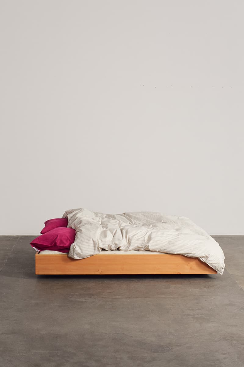 Sleepwear, Bedding and Bathrobes Highlight the Third Stussy x Tekla Collaboration home beach streetwear berry color waterclor effect hand drawn stripes ddanish skater hugo boserup american surfer frnake harrer californai antosh cimoszko