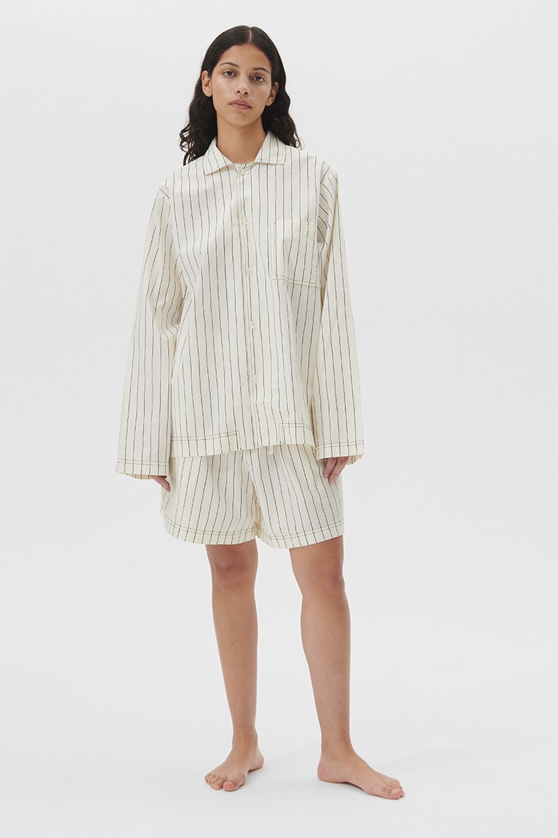 Sleepwear, Bedding and Bathrobes Highlight the Third Stussy x Tekla Collaboration home beach streetwear berry color waterclor effect hand drawn stripes ddanish skater hugo boserup american surfer frnake harrer californai antosh cimoszko