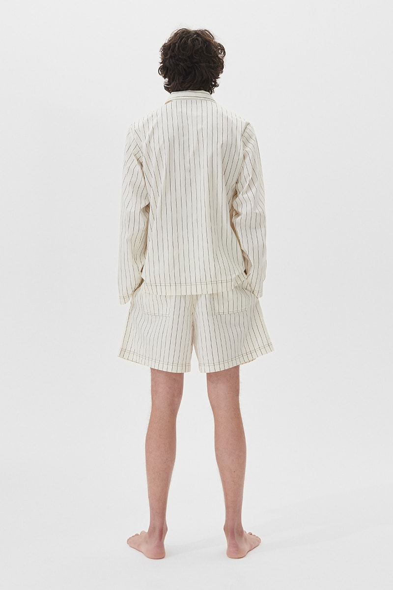 Sleepwear, Bedding and Bathrobes Highlight the Third Stussy x Tekla Collaboration home beach streetwear berry color waterclor effect hand drawn stripes ddanish skater hugo boserup american surfer frnake harrer californai antosh cimoszko