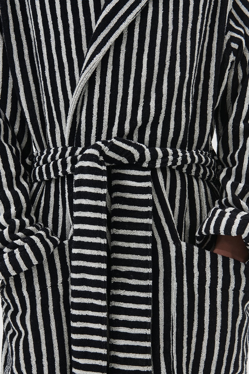 Sleepwear, Bedding and Bathrobes Highlight the Third Stussy x Tekla Collaboration home beach streetwear berry color waterclor effect hand drawn stripes ddanish skater hugo boserup american surfer frnake harrer californai antosh cimoszko