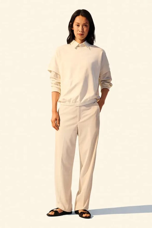 WOMEN UNIQLO U HIGH WAISTED TWO TUCKED TROUSERS | UNIQLO | High waisted  pants, Checked shirt dress, Uniqlo trousers